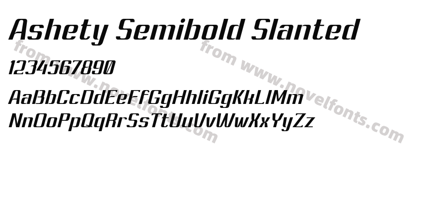 Ashety Semibold SlantedPreview