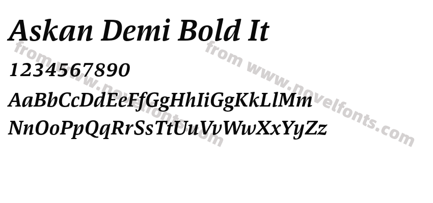 Askan Demi Bold ItPreview