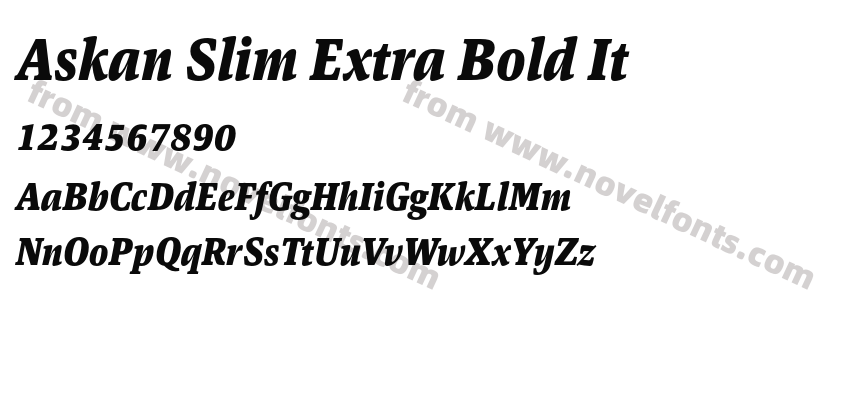 Askan Slim Extra Bold ItPreview