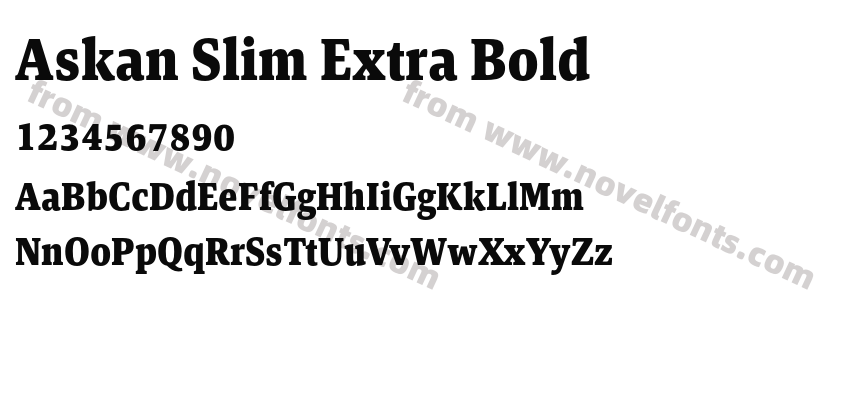 Askan Slim Extra BoldPreview