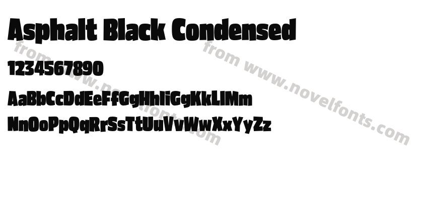 Asphalt Black CondensedPreview