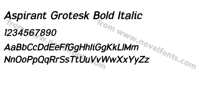 Aspirant Grotesk Bold ItalicPreview