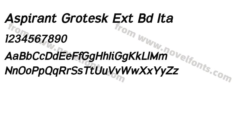 Aspirant Grotesk Ext Bd ItaPreview