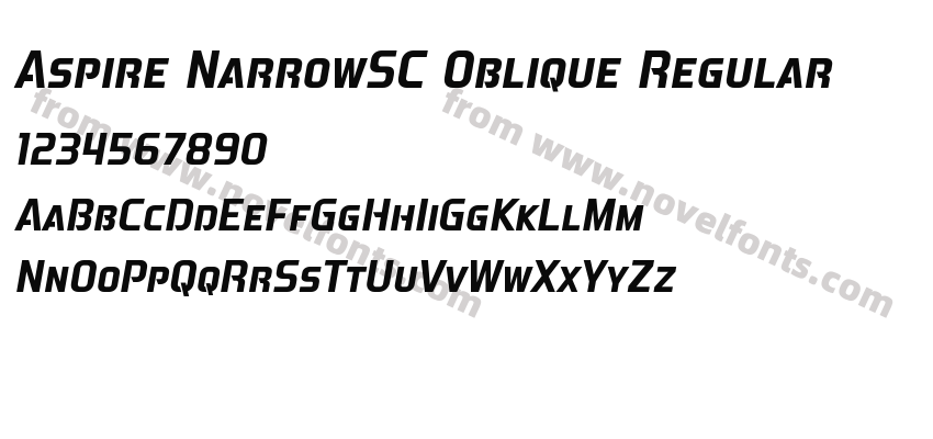 Aspire NarrowSC Oblique RegularPreview
