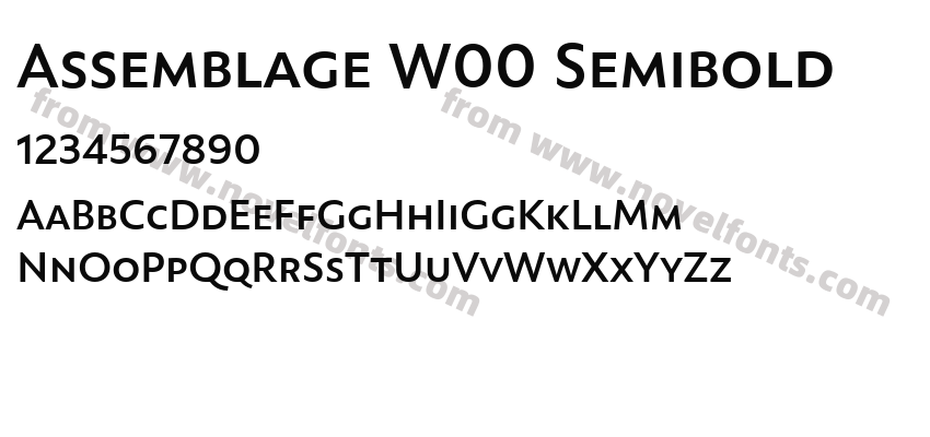 Assemblage W00 SemiboldPreview