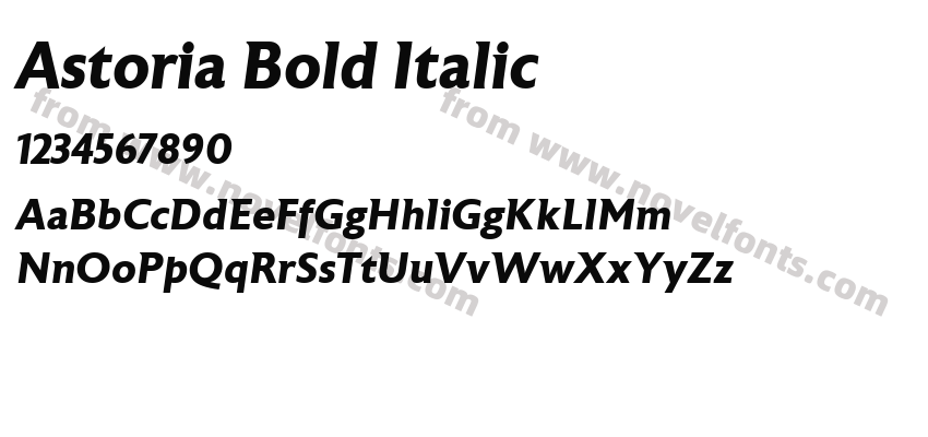 Astoria Bold ItalicPreview