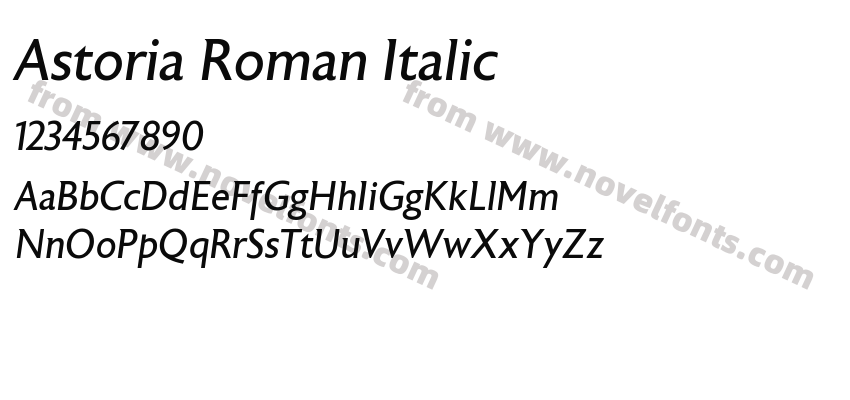 Astoria Roman ItalicPreview