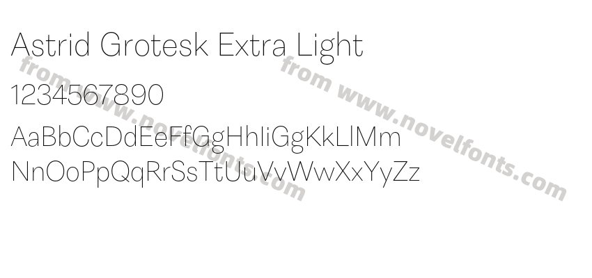 Astrid Grotesk Extra LightPreview