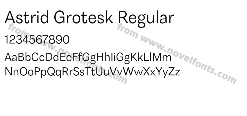 Astrid Grotesk RegularPreview