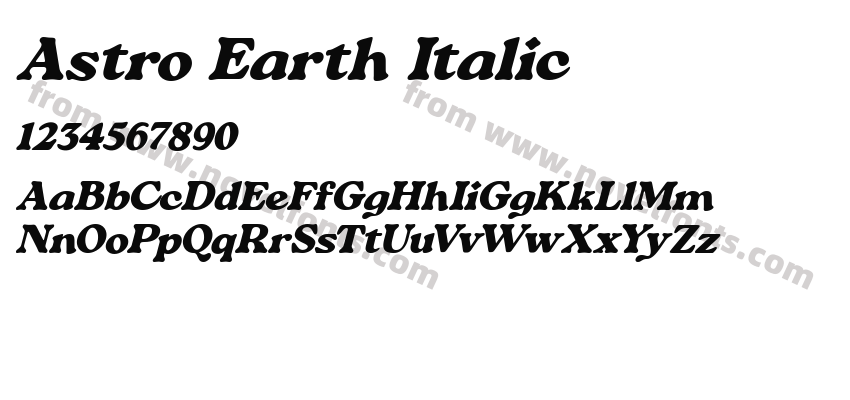 Astro Earth ItalicPreview