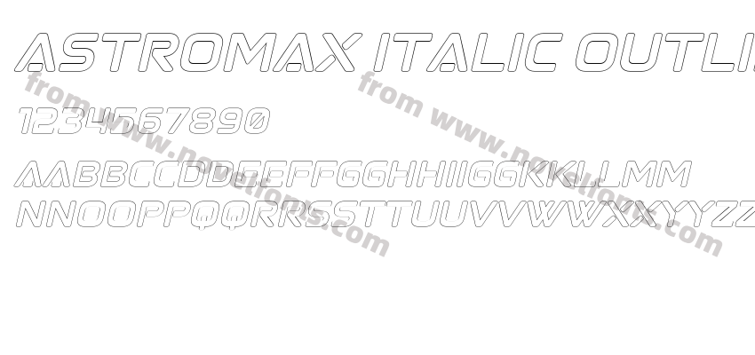 Astromax Italic OutlinePreview