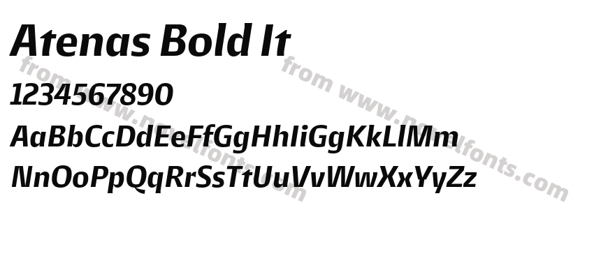 Atenas Bold ItPreview