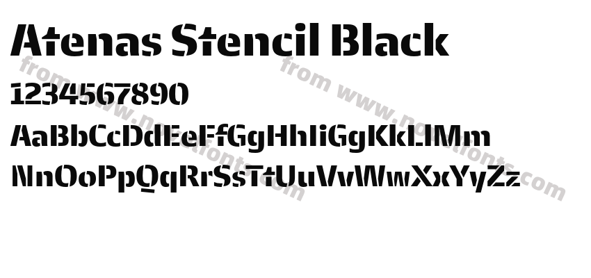 Atenas Stencil BlackPreview