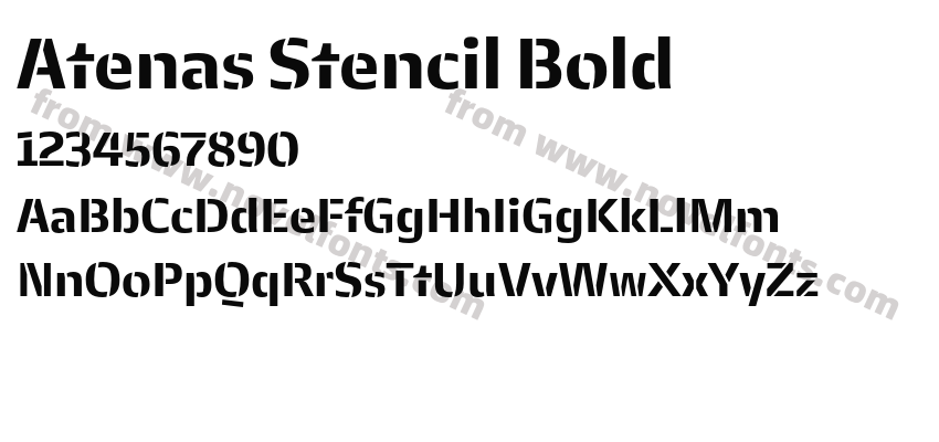 Atenas Stencil BoldPreview