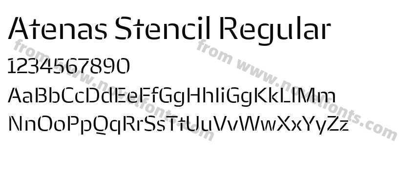 Atenas Stencil RegularPreview