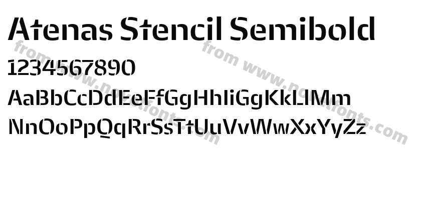Atenas Stencil SemiboldPreview