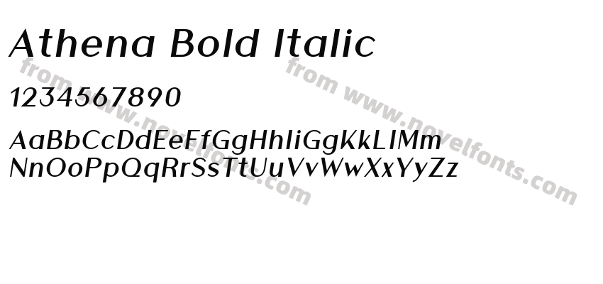 Athena Bold ItalicPreview