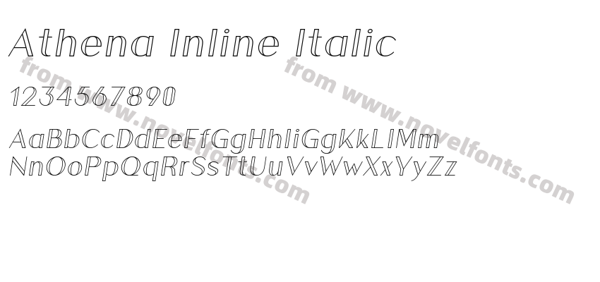 Athena Inline ItalicPreview