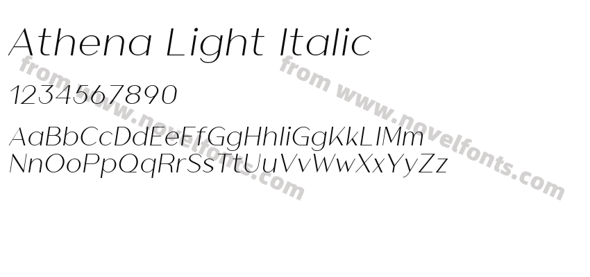 Athena Light ItalicPreview