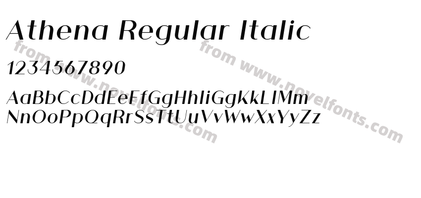 Athena Regular ItalicPreview