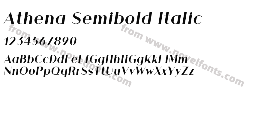 Athena Semibold ItalicPreview