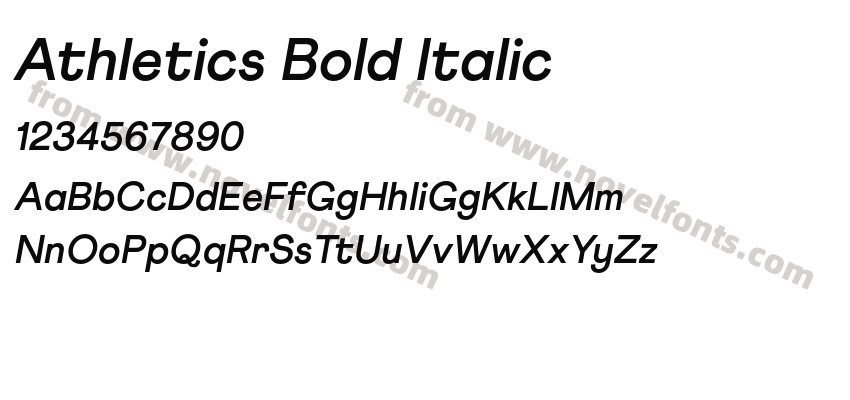 Athletics Bold ItalicPreview