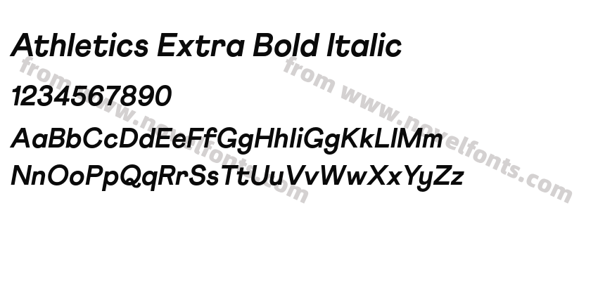Athletics Extra Bold ItalicPreview