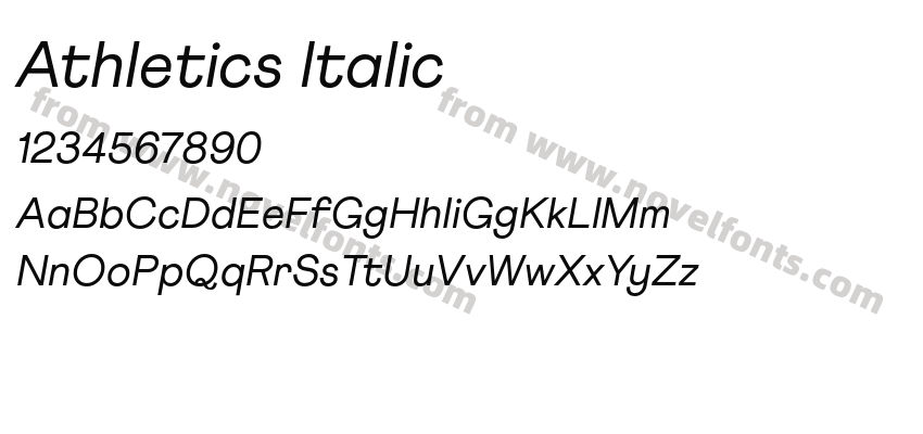 Athletics ItalicPreview