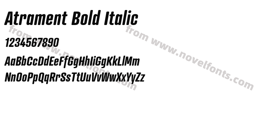 Atrament Bold ItalicPreview