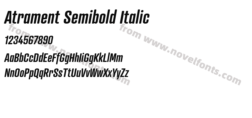 Atrament Semibold ItalicPreview