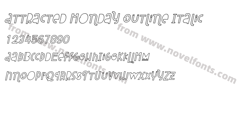 Attracted Monday Outline ItalicPreview