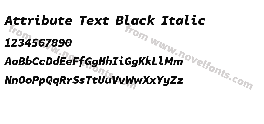 Attribute Text Black ItalicPreview