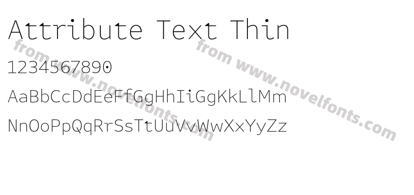 Attribute Text ThinPreview