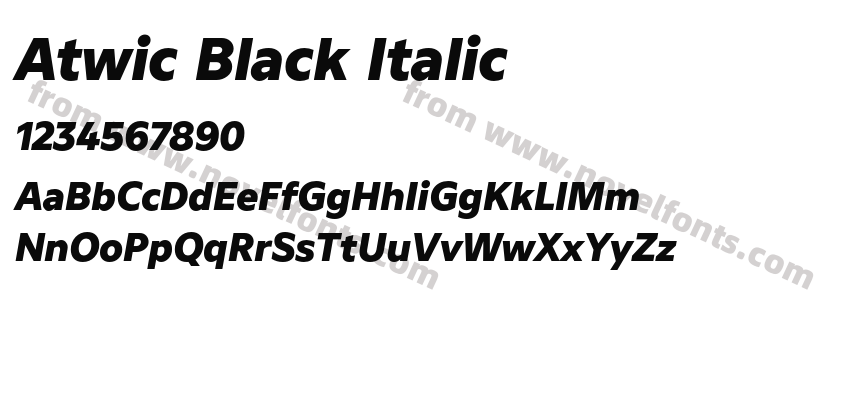 Atwic Black ItalicPreview