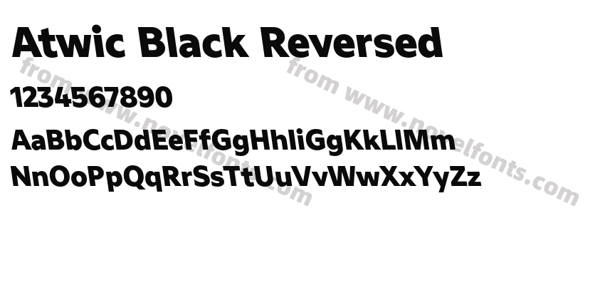 Atwic Black ReversedPreview