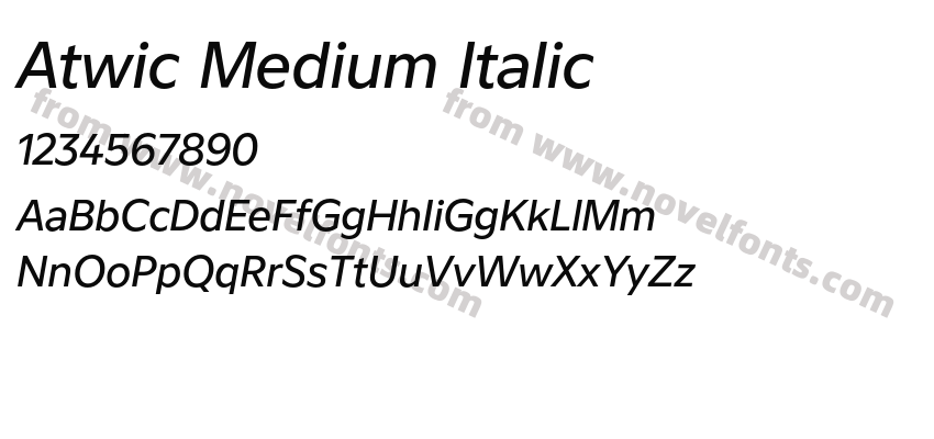 Atwic Medium ItalicPreview