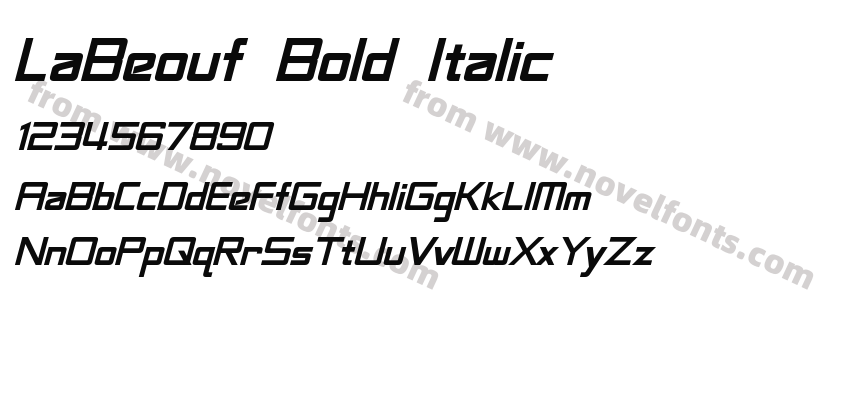 La Beouf Bold ItalicPreview