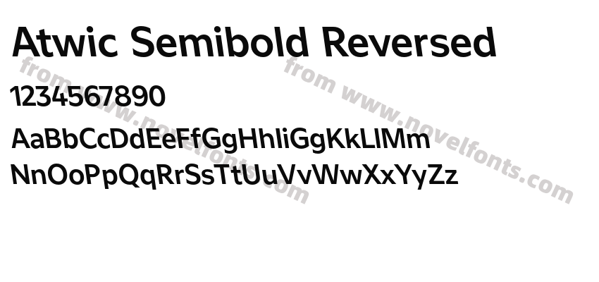 Atwic Semibold ReversedPreview