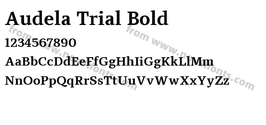 Audela Trial BoldPreview