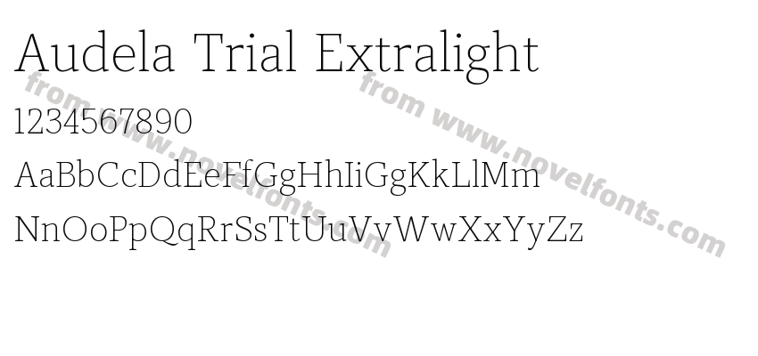 Audela Trial ExtralightPreview