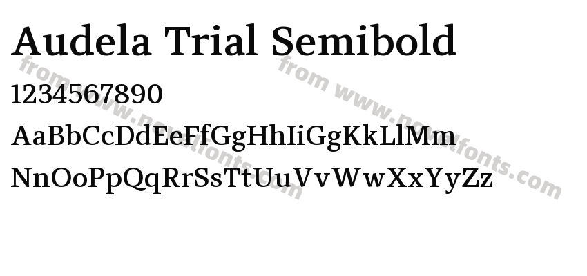 Audela Trial SemiboldPreview