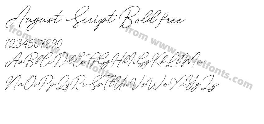 August Script Bold freePreview