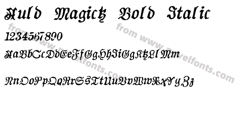 Auld Magick Bold ItalicPreview
