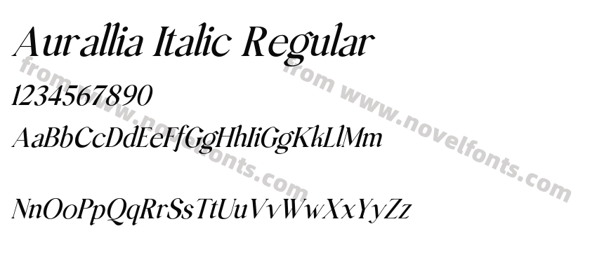 Aurallia Italic RegularPreview