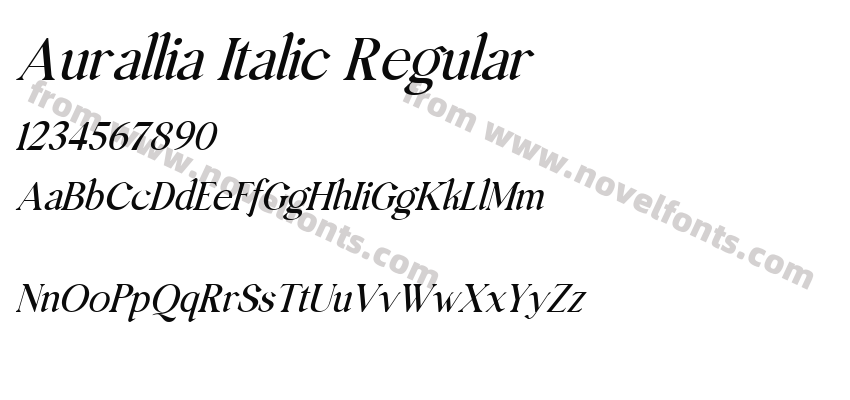 Aurallia Italic RegularPreview