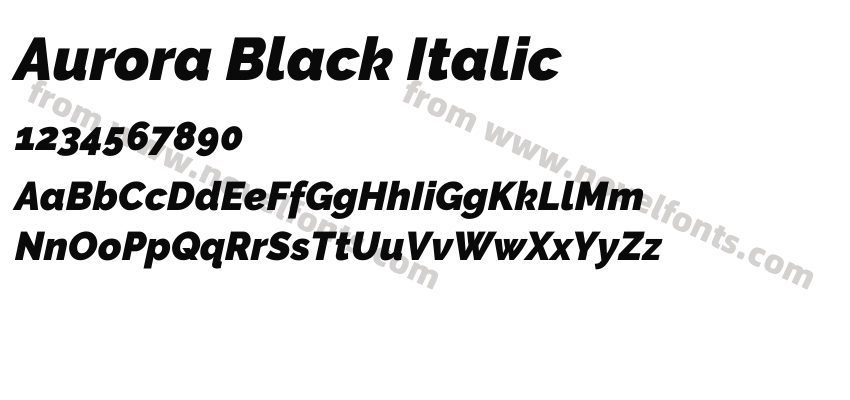 Aurora Black ItalicPreview