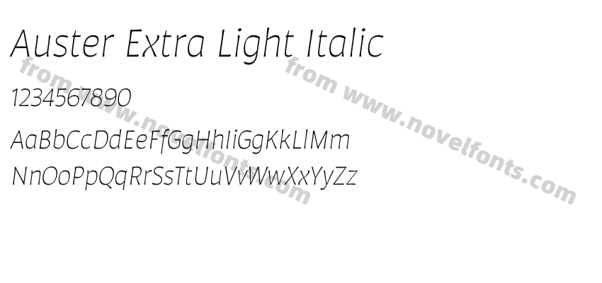 Auster Extra Light ItalicPreview
