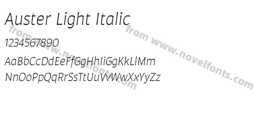Auster Light ItalicPreview