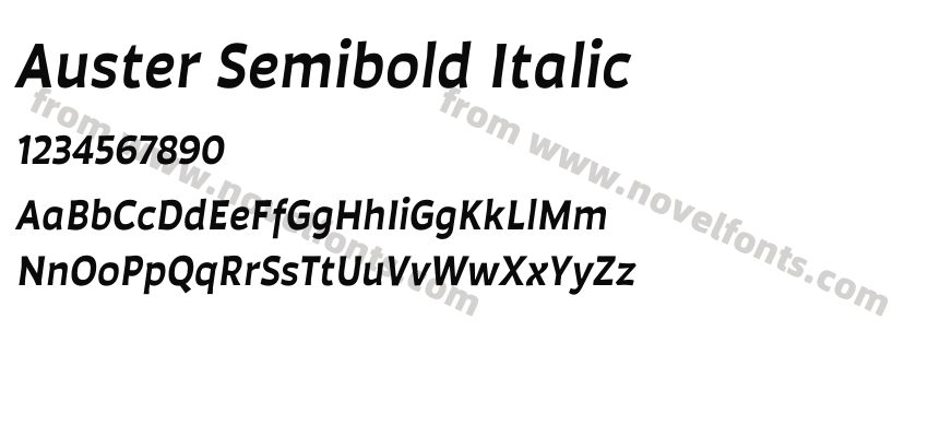 Auster Semibold ItalicPreview