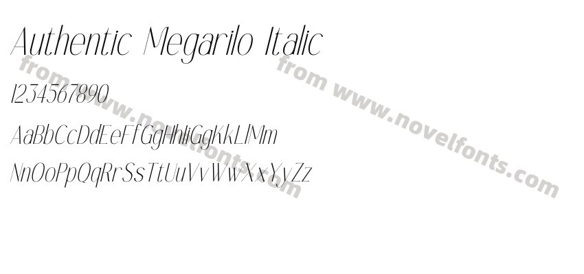 Authentic Megarilo ItalicPreview